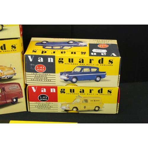 1270 - Nine Boxed Vanguards diecast models, featuring a ltd edn 2-part British Rail 1:43 set no. BR 1002, 2... 