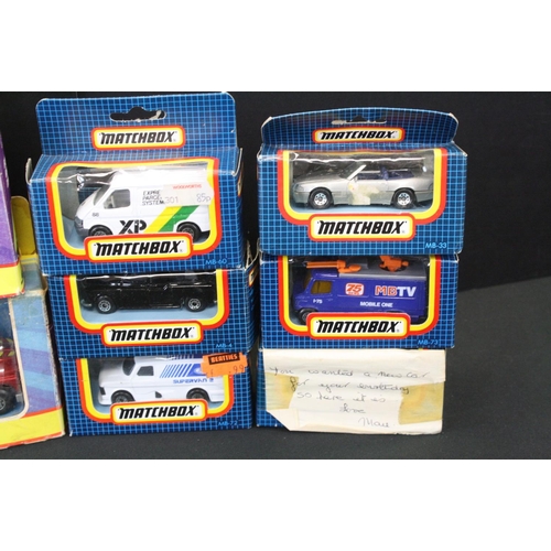 1271 - 16 Boxed Matchbox diecast models to include 3 x Super Kings (K-18 Ford LTS Articulated Tipper, K-16 ... 