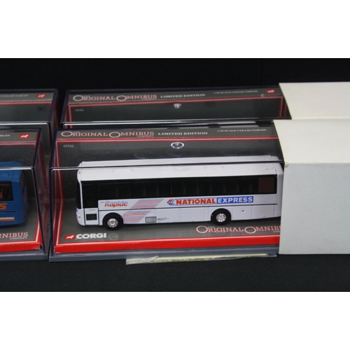 1272 - 13 Cased Corgi Original Omnibus 1:76 ltd edn diecast models in card sleeves to include 40303, 40202,... 