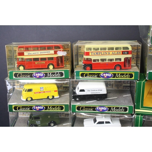 1274 - 21 Boxed Corgi Classic diecast models to include 3 x Classic Cars Collectors Series (Jaguar Mk II, F... 