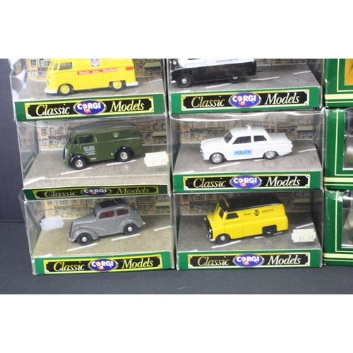 1274 - 21 Boxed Corgi Classic diecast models to include 3 x Classic Cars Collectors Series (Jaguar Mk II, F... 