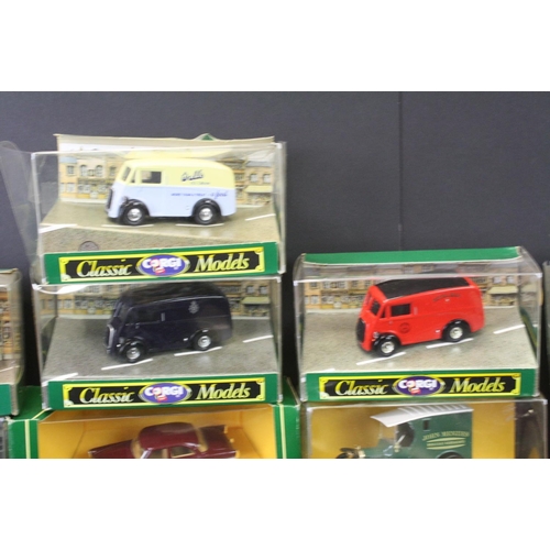 1274 - 21 Boxed Corgi Classic diecast models to include 3 x Classic Cars Collectors Series (Jaguar Mk II, F... 