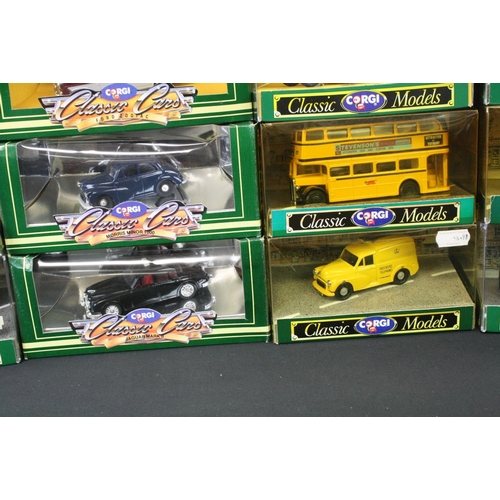 1274 - 21 Boxed Corgi Classic diecast models to include 3 x Classic Cars Collectors Series (Jaguar Mk II, F... 