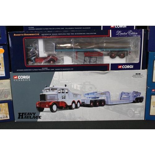 1275 - 13 Boxed Corgi Classics haulage related diecast models to include Bassetts Roadways CC12509, Killing... 