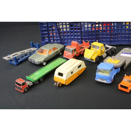 1278 - Over 40 mid 20th C onwards play worn diecast models to include Dinky, Matchbox, Britains, Majorette ... 