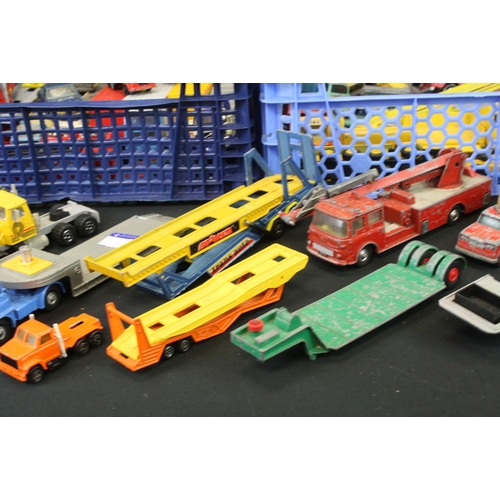 1278 - Over 40 mid 20th C onwards play worn diecast models to include Dinky, Matchbox, Britains, Majorette ... 