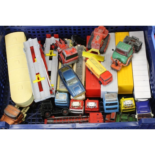 1278 - Over 40 mid 20th C onwards play worn diecast models to include Dinky, Matchbox, Britains, Majorette ... 