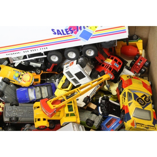 1285 - Large collection of mostly diecast play worn models to include Corgi, Matchbox and Lone Star example... 