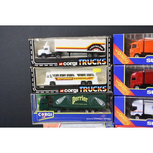 1287 - 21 Boxed Corgi diecast model trucks to include 7 x Superhaulers (TY86903, 59509, 59570, etc), 4 x Co... 