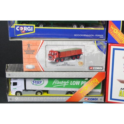 1287 - 21 Boxed Corgi diecast model trucks to include 7 x Superhaulers (TY86903, 59509, 59570, etc), 4 x Co... 