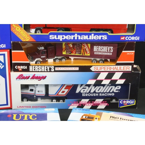 1287 - 21 Boxed Corgi diecast model trucks to include 7 x Superhaulers (TY86903, 59509, 59570, etc), 4 x Co... 