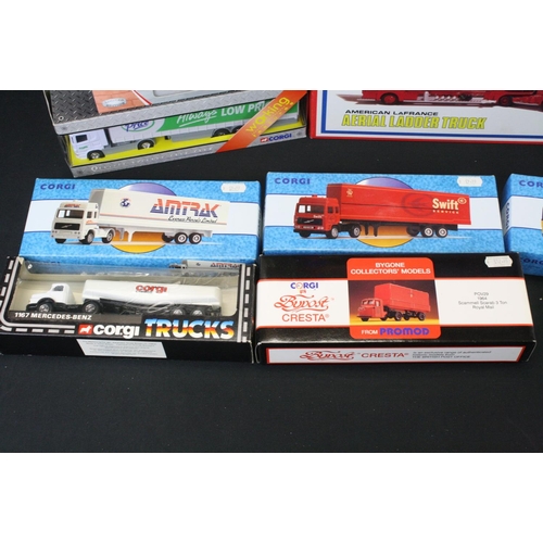 1287 - 21 Boxed Corgi diecast model trucks to include 7 x Superhaulers (TY86903, 59509, 59570, etc), 4 x Co... 