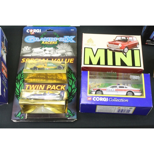 1290 - 32 Boxed Corgi diecast models to include 12 x Mobil Performance Car Collection, 7 x BP models, Corgi... 