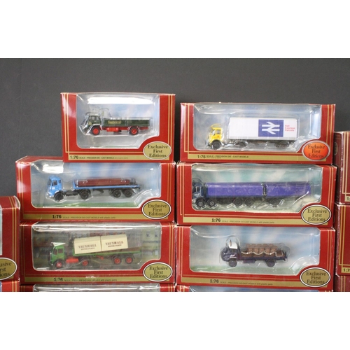 1296 - 33 Boxed 1:76 Exclusive First Editions EFE Commercials diecast models to include 21901 Bedford TK Fl... 