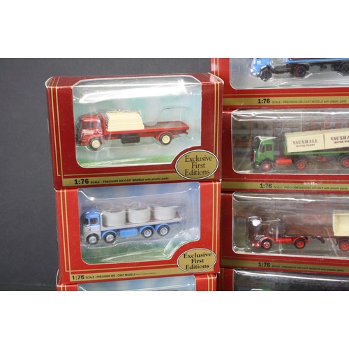 1296 - 33 Boxed 1:76 Exclusive First Editions EFE Commercials diecast models to include 21901 Bedford TK Fl... 