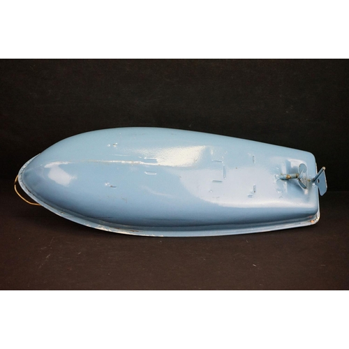 348 - Boxed Sutcliffe metal Kestrel Electric Cruiser model in light blue & white, complete with accessorie... 