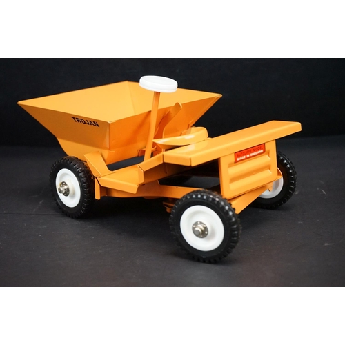 349 - Boxed Sutcliffe Model Trojan Dumper Steel Construction model in orange, ex