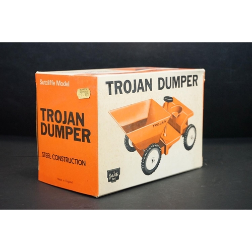 349 - Boxed Sutcliffe Model Trojan Dumper Steel Construction model in orange, ex