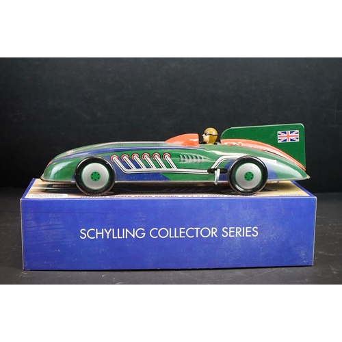 353 - Eight boxed Schylling tinplate models / toys, to include San Francisco Tours, New York Express, Wind... 