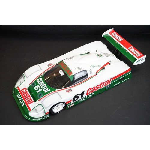 384 - Boxed Tamiya 1/10 58352 R/C Jaguar XJR-12 Daytona Winner radio control racing car with instructions