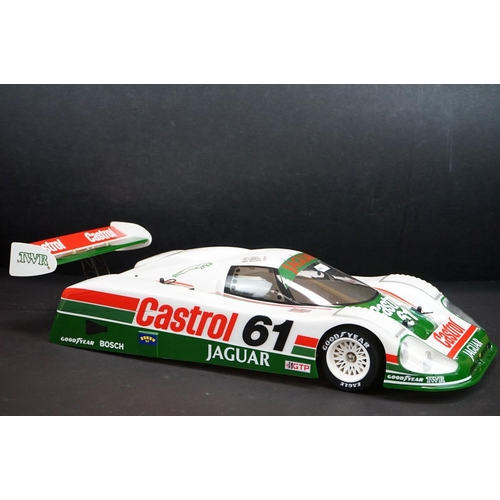 384 - Boxed Tamiya 1/10 58352 R/C Jaguar XJR-12 Daytona Winner radio control racing car with instructions