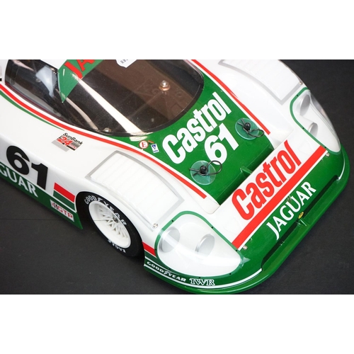 384 - Boxed Tamiya 1/10 58352 R/C Jaguar XJR-12 Daytona Winner radio control racing car with instructions