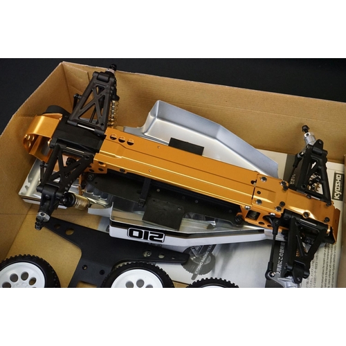 389 - Boxed Kyosho 1/10 R/C 4WD Off Road Racer Turbo Optima radio control car, with instructions