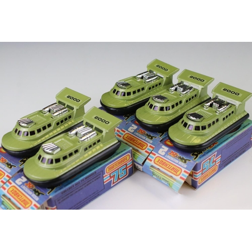 1331 - Six boxed Matchbox Superfast 2 Rescue Hovercraft diecast models, ex