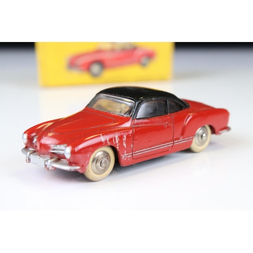 1333 - Two Boxed Dinky diecast models to include 24 M Volkswagen Karmann - Ghia (avec glaces) in red with b... 