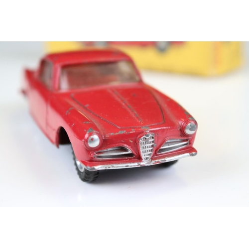 1333 - Two Boxed Dinky diecast models to include 24 M Volkswagen Karmann - Ghia (avec glaces) in red with b... 