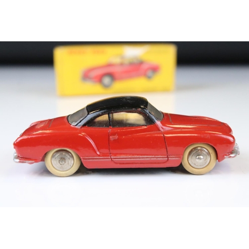 1333 - Two Boxed Dinky diecast models to include 24 M Volkswagen Karmann - Ghia (avec glaces) in red with b... 