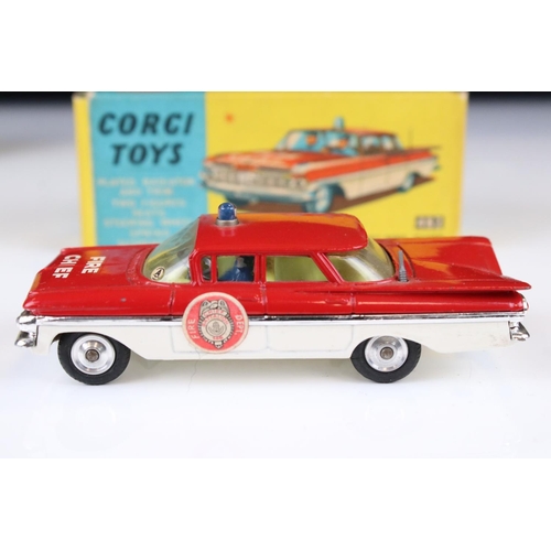 1334 - Two boxed Corgi emergency service diecast models to include 223 Chevrolet State Patrol and 482 Chevr... 