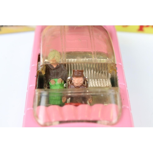 1336 - Dinky Thunderbirds 100 Lady Penelope's Fab 1 diecast model in pink, with both figures, some paint ch... 