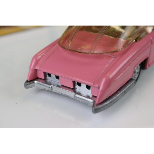 1336 - Dinky Thunderbirds 100 Lady Penelope's Fab 1 diecast model in pink, with both figures, some paint ch... 