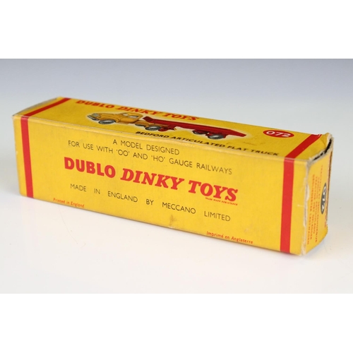 1337 - Two boxed Dinky Dublo diecast models to include 072 Bedford Articulated Flat Truck with yellow cab &... 