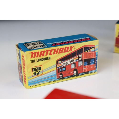 1338 - 12 Boxed Matchbox 75 Series & Superfast diecast models to include 2 x 18 Field Car, 6 Mercedes 350SL... 