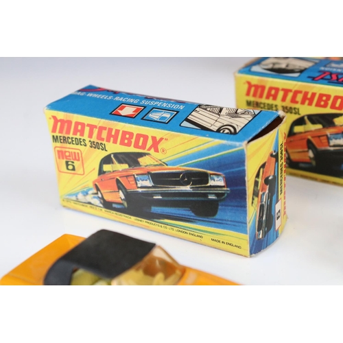 1338 - 12 Boxed Matchbox 75 Series & Superfast diecast models to include 2 x 18 Field Car, 6 Mercedes 350SL... 