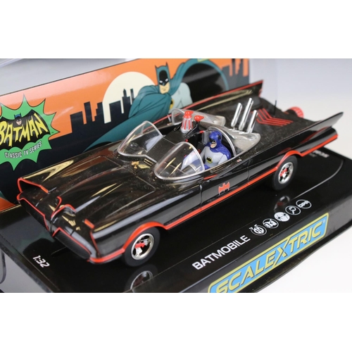 1343 - Cased Scalextric C4175 Batman Batmobile 1966 TV Series slot car