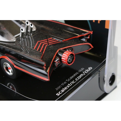 1343 - Cased Scalextric C4175 Batman Batmobile 1966 TV Series slot car