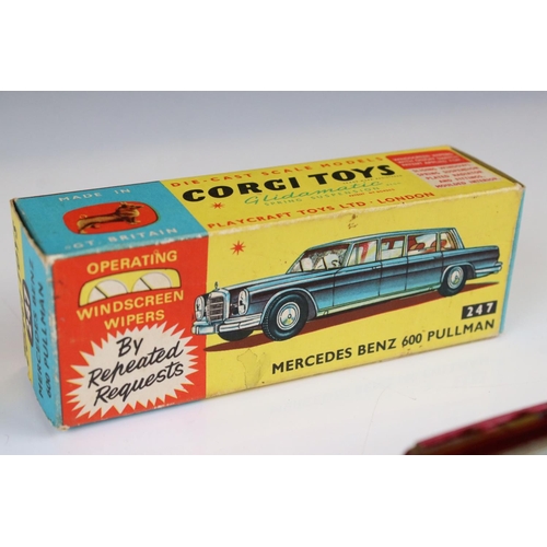 1345 - Three boxed Corgi diecast models to include 247 By Special Request Mercedes Benz 600 Pullman in meta... 