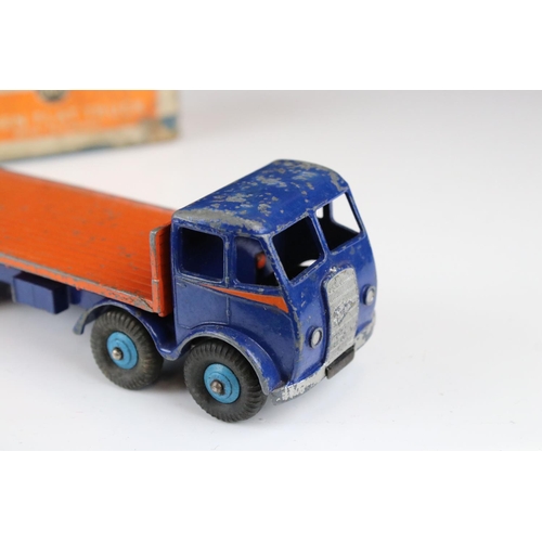 1346 - Two Boxed Dinky diecast models to include 503 Foden Flat Truck with tailboard, in blue and orange (s... 