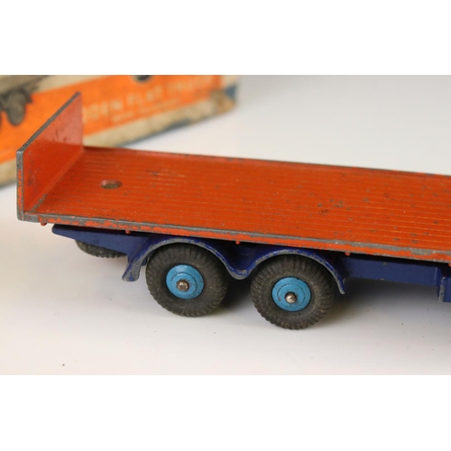 1346 - Two Boxed Dinky diecast models to include 503 Foden Flat Truck with tailboard, in blue and orange (s... 