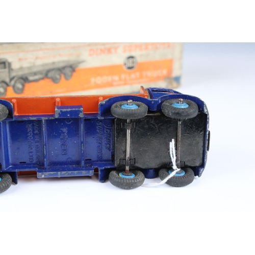 1346 - Two Boxed Dinky diecast models to include 503 Foden Flat Truck with tailboard, in blue and orange (s... 