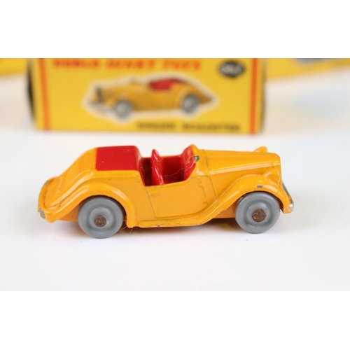 1351 - Six boxed Dinky Dublo diecast models to include 062 Singer Roadster in orange with red interior, 063... 