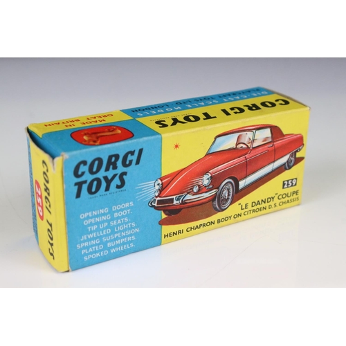 1353 - Two boxed Corgi diecast models to include 259 Le Dandy Coupe Henry Chapron body in metallic blue & w... 