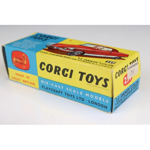 1353 - Two boxed Corgi diecast models to include 259 Le Dandy Coupe Henry Chapron body in metallic blue & w... 