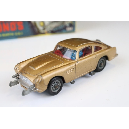 1355 - Boxed Corgi 261 James Bond 007 Aston Martin DB5 diecast model with ejector figure and secret instruc... 