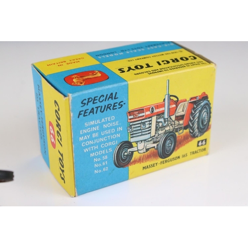 1356 - Boxed Corgi 66 Massey Ferguson 165 Tractor in red, decals and diecast vg/ex, box vg, plus a boxed Co... 