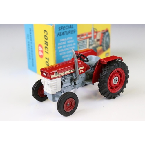 1356 - Boxed Corgi 66 Massey Ferguson 165 Tractor in red, decals and diecast vg/ex, box vg, plus a boxed Co... 