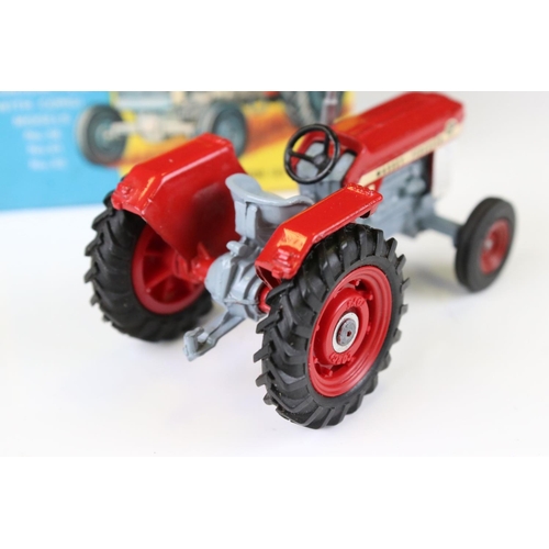 1356 - Boxed Corgi 66 Massey Ferguson 165 Tractor in red, decals and diecast vg/ex, box vg, plus a boxed Co... 